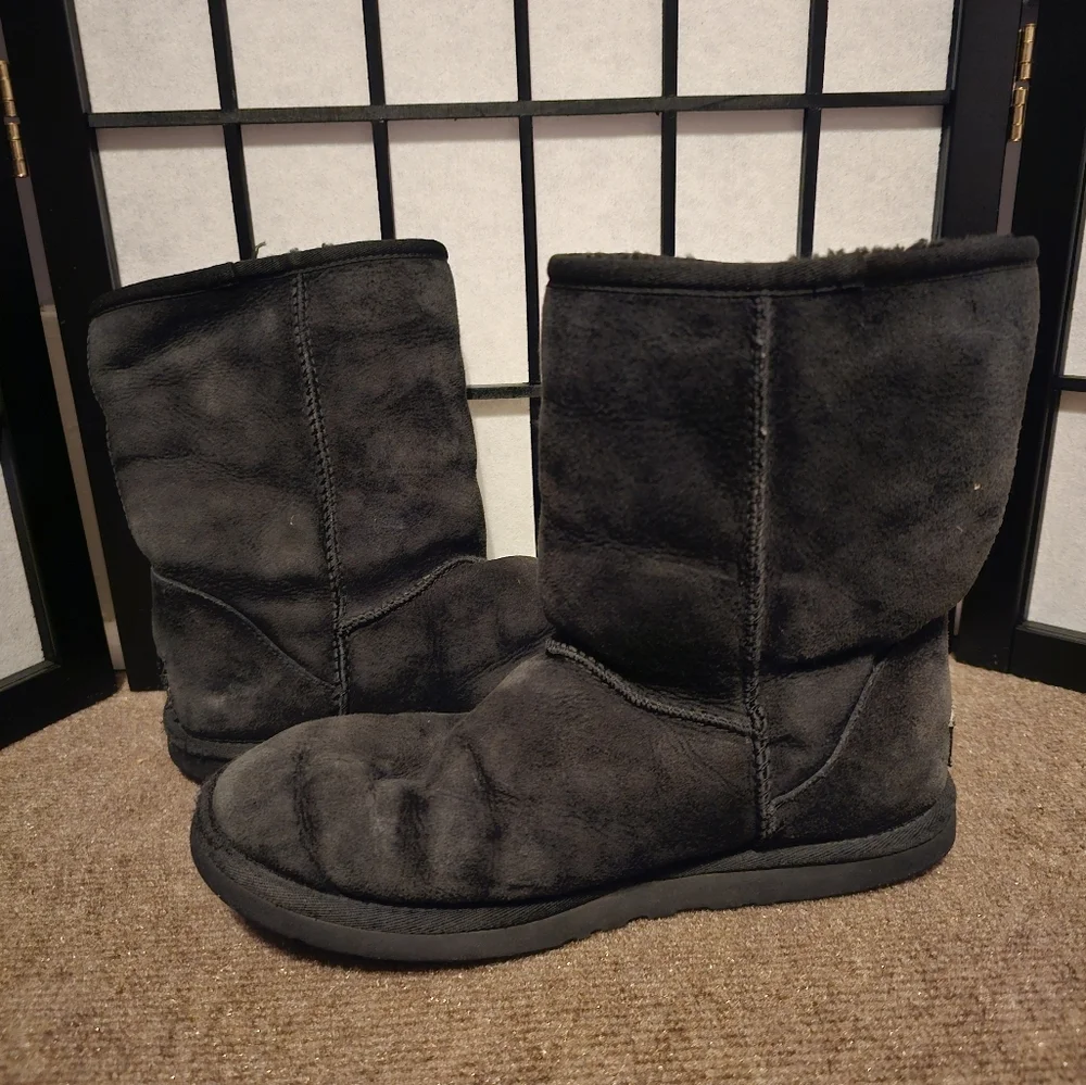 UGG‎ Black Suede Boots Size 8